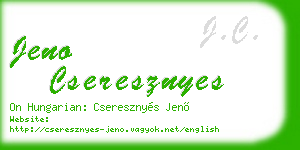 jeno cseresznyes business card